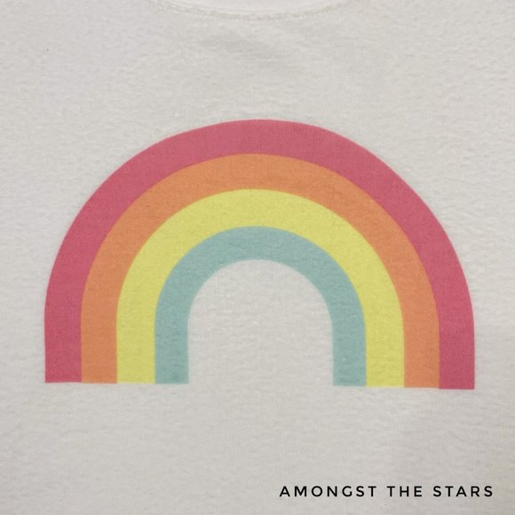 Wildfox Light Hearted Rainbow Baggy Beach Jumper - Picture 3 of 4